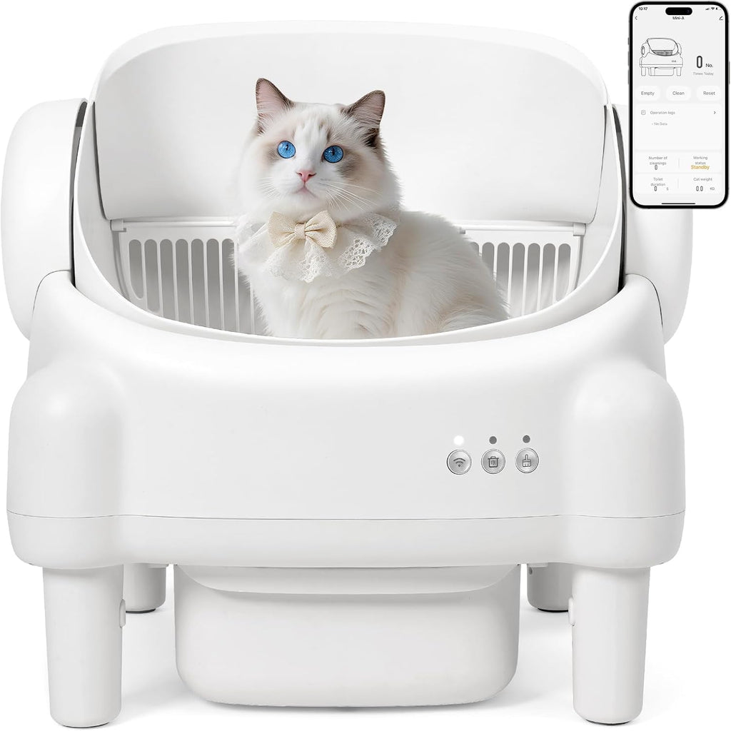 Open-Top Self-Cleaning Automatic Cat Litter Box
