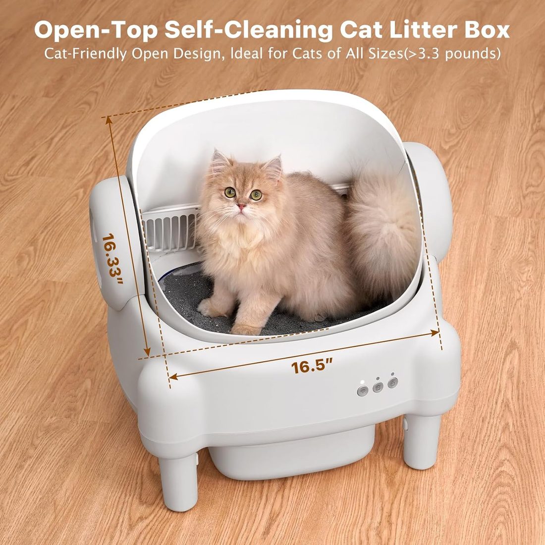 Open-top design fits cats of all sizes